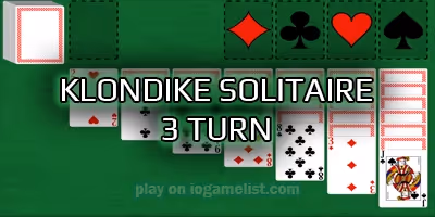  KLONDIKE SOLITAIRE THREE TURN BY GREEN FELT unblocked