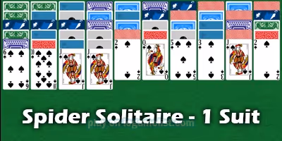  SPIDER SOLITAIRE ONE SUIT online