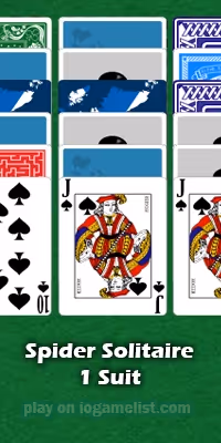  SPIDER SOLITAIRE ONE SUIT unblocked