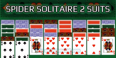  Spider Solitaire Two Suits online